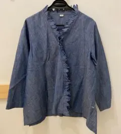美品✦ฺ45R/シアー ガーゼ ワンピース ナチュラルモチーフ 日本製