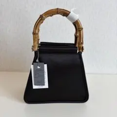 【新品】サテンバンブーBAG JEANASIS バッグ ハンドバッグ 黒のサムネイル