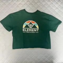 ELEMENT Tシャツ グリーン バックプリント