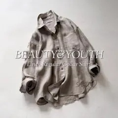 定価16500円 BEAUTY&YOUTH リネンレギュラーカラーシャツ Sのサムネイル