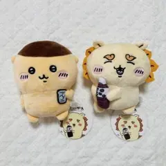 【ちいかわ　くりまんじゅう　シーサー】のみものぬいぐるみ　2点セット