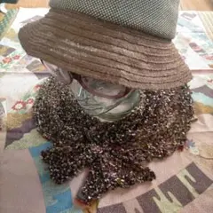 フリンジしぼりレディースレースストール／春夏用