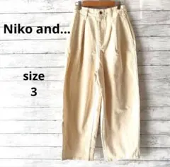 【ニコアンド】nikoand ワイドデニム 3 コットン バルーン タック ゴムのサムネイル