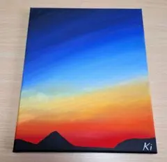 アクリル画 F3号 キャンバス 原画 アート 風景画