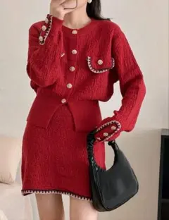 新品未使用 SHEIN 高評価バイカラーニットセットアップ