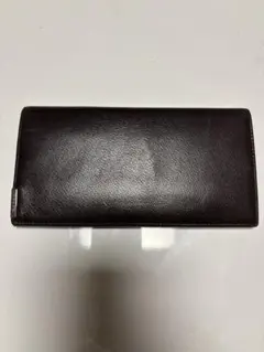 COACHダークブラウンレザー長財布
