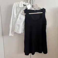 COMME CA ISM ノースリーブワンピース 、ブラウス130A 黒