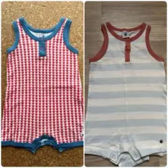 プチバトー　ロンパース2点セット