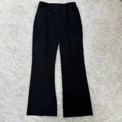 【Leilian ORIGINAL】黒フレアパンツ 9サイズ 日本製