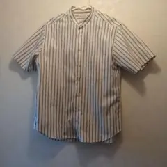 半袖バンドカラーシャツ　ストライプ　BEAUTY＆YOUTH