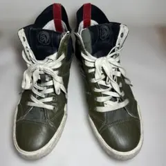 DIESEL オリーブ ハイカットスニーカー