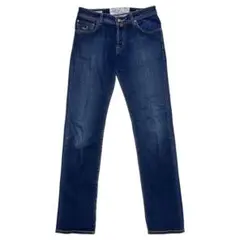未使用品 ポルシェ×ヒューゴボス コラボ 白 ストレッチ デニム パンツ 