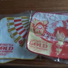 ワンピースフィルムゴールドのタオルハンカチ