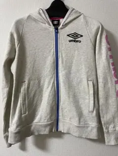 umbro フルジップ フード付きパーカー グレー