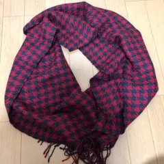 ベビーアルパカ　チェック　赤黒