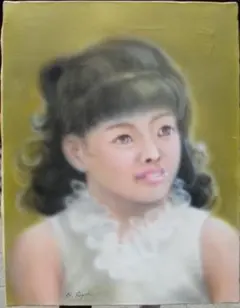 宮平勉 小さな踊り子 絵画 油彩画 油絵 額装 人物画 油彩 アートC