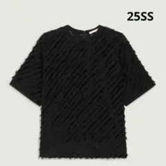 美品 伊勢丹コラボ セオリーリュクス カットジャガードブラウス ブラック 38