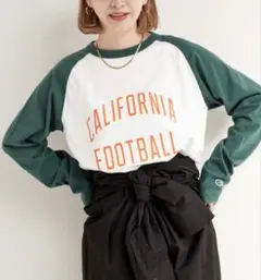 B.C STOCK /チャンピオン 別注 ラグランプリントロンTEE グリーンのサムネイル