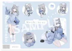 nachoneko A4ステッカーxクリアカード GALLERIA