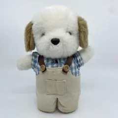 ファースト社 いぬ 犬 ぬいぐるみ　レトロ　当時物　オーバーオール　シャツのサムネイル