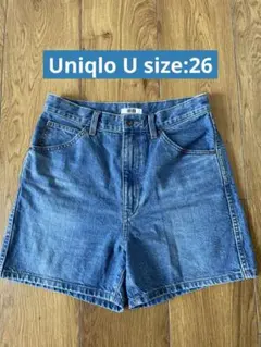 ユニクロUNIQLO U デニムショートパンツ 26サイズ
