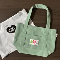 イオン　ケアベア　コラボ　チアパンダ　コーデュロイバッグ　緑　グリーン