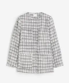 H＆Mノーカラーツイードジャケット