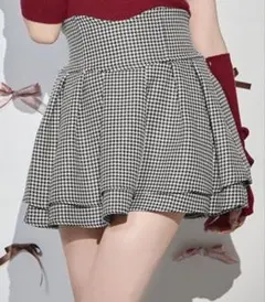 ミシェルマカロン 千鳥柄美脚スカート Sサイズ - メルカリ