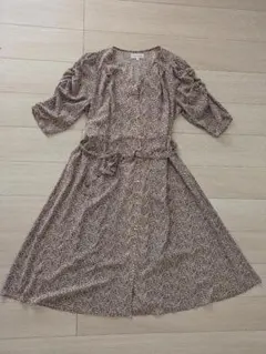 【Chubby Curvy】花柄 ロングワンピース (サイズ2) インナー付き