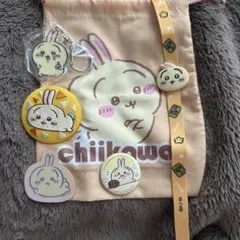 うさぎ　ちいかわ　まとめ売り　刺繍缶バッジ