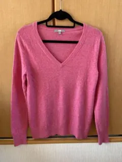 UNIQLO Vネックカシミヤセーター　ピンク