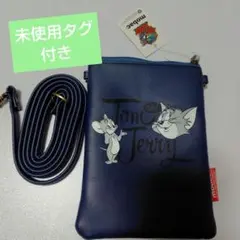 トムとジェリー mobac ショルダーポーチ ネイビー