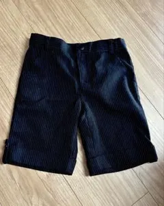 COMME CA ISM 黒 ストライプ ハーフパンツ 120cm