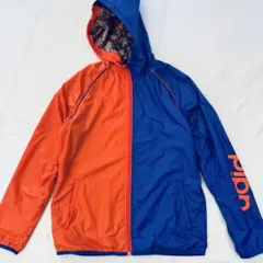 adidas アディダス ウインドブレーカー オレンジ × ブルー M
