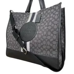 極美品 2way 大容量 デンプシー トートバッグ シグネチャー ジャガード