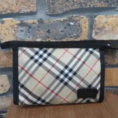 未使用品 バーバリーブルーレーベル ノバチェック化粧ポーチ