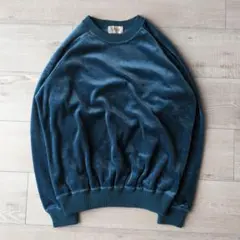 90s vintage ベロア スウェット ブルー ストリート ノームコア
