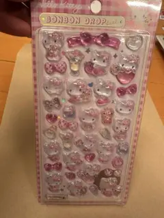 ハローキティ　ぷくぷく立体硬化シール　ボンボンドロップシール