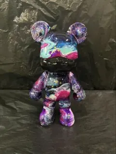 新品　ベアリークマ　ベアアート　ギャラクシー柄 アートフィギュア　ハンドメイドのサムネイル