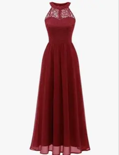 ホルターネック パーティードレス ロング