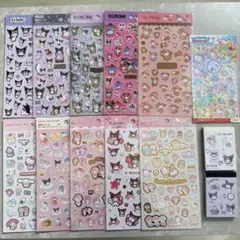 【完売レア品】サンリオ 箔押しシール等11枚＋マイメロクロミメモ帳2冊セット