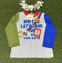 新品 ミキハウス ホットビスケッツ だまし絵 Tシャツ ロンT 長袖 110