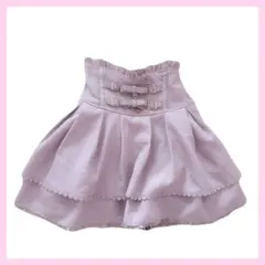 リズリサ 2連リボンベルトスカパン ピンク