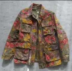 花柄ミリタリージャケット　個性的
