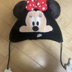 ミニーマウス 耳付きフリースキャップ