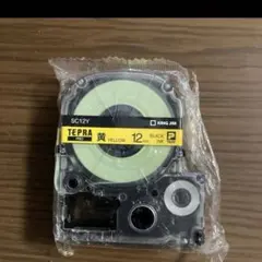 테플라 카트리지 옐로우 테이프 블랙 레터 12mm 정품