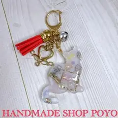 かわいい♡『白猫キーホルダー』