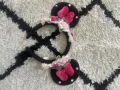 ディズニーカチューシャ ミニー花ピンク