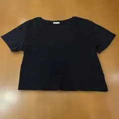 GU ブラック 無地 Tシャツ　Lサイズ　ミニT 綿　コットン　100% 春夏