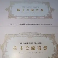 VTホールディングス 株主優待券☆キーパーLABOサービス利用割引券付き 2冊